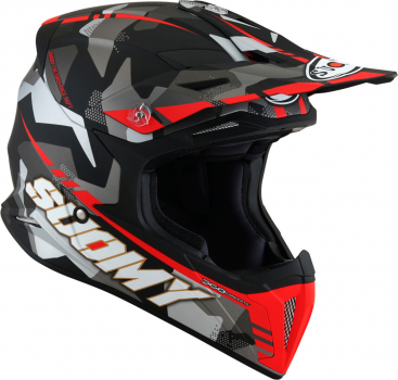 Suomy X-WING Off-Road-Helm CAMOUFLAGER matt neon-rot